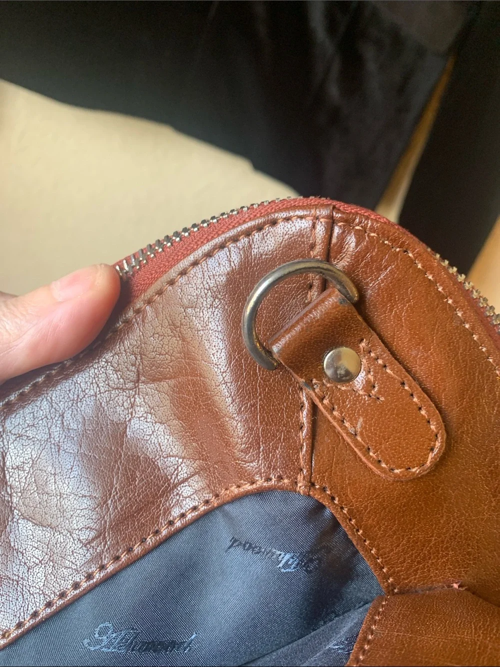 Ashwood Chestnut Brown Real Leather Handbag